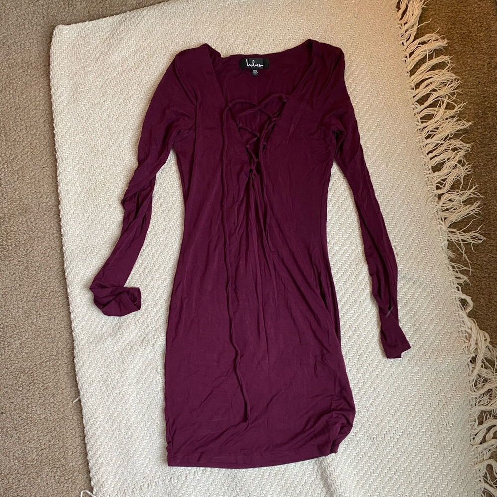 🥀 LULUS LONG SLEEVE DRESS